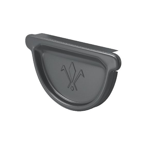 Водосток Aquasistem, система 125x90 -  Заглушка универсальная с резиновым уплотнителем RAL 7024 Тёмно-серый купить в Туапсе