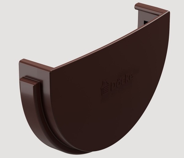 Заглушка желоба ПВХ Docke STANDART Тёмно-коричневый купить в Туапсе