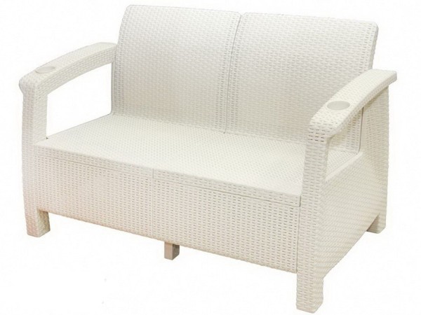 Двухместный диван Yalta Sofa Seаt белый купить в Туапсе