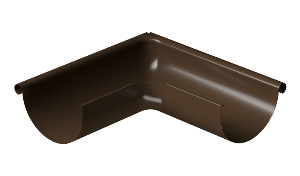 Угол внешний 90° D125 Döcke STAL PREMIUM Каштан, (RAL 8017) купить в Туапсе