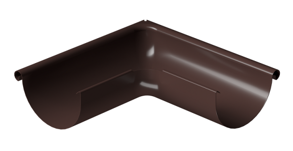 Угол внешний 90° D125 Döcke STAL PREMIUM Шоколад, (RAL 8019) купить в Туапсе