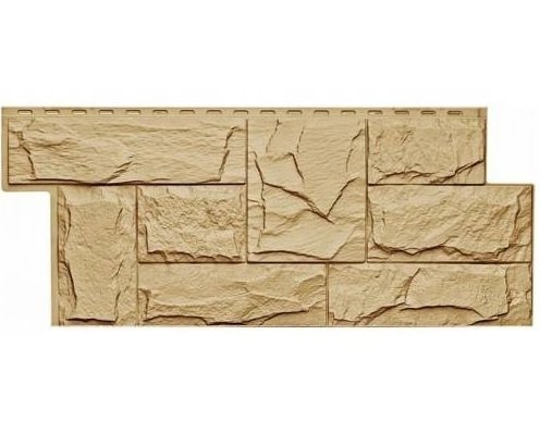 Фасадная панель T-Сайдинг-Гранит Леон Бежевый купить в Туапсе