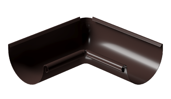 Угол внутренний 90° D125 Döcke STAL PREMIUM Шоколад, (RAL 8019) купить в Туапсе