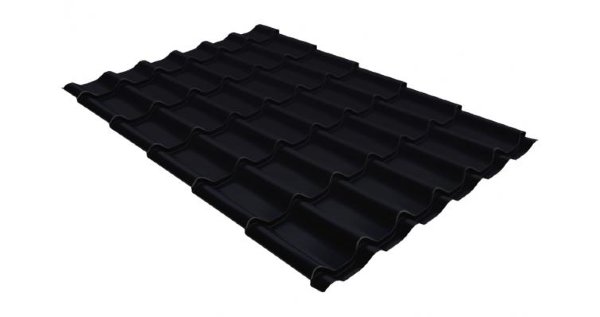Металлочерепица классик GL 0,5 Velur20 RAL 9005 черный купить в Туапсе