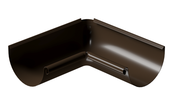 Угол внутренний 90° D125 Döcke STAL PREMIUM Каштан, (RAL 8017) купить в Туапсе