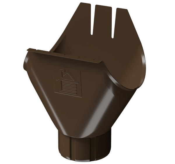 Воронка желоба D125 Döcke STAL PREMIUM Каштан, (RAL 8017) купить в Туапсе