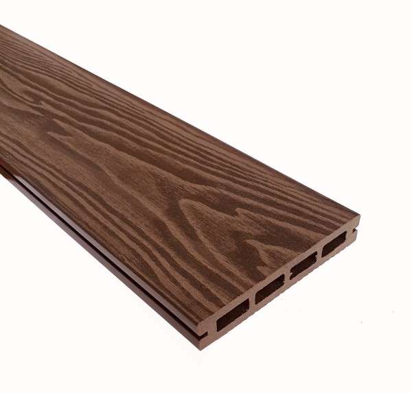 Террасная доска из ДПК Terrapol Смарт 3D Пустотелая с пазом Орех Милано купить в Туапсе