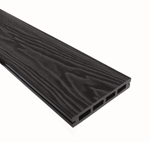 Террасная доска из ДПК Terrapol Смарт 3D Пустотелая с пазом Черное дерево купить в Туапсе