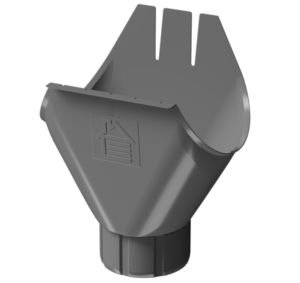 Воронка желоба D125 Döcke STAL PREMIUM Графит, (RAL 7024) купить в Туапсе