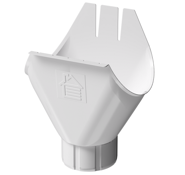 Воронка желоба D125 Döcke STAL PREMIUM Пломбир, (RAL 9010) купить в Туапсе