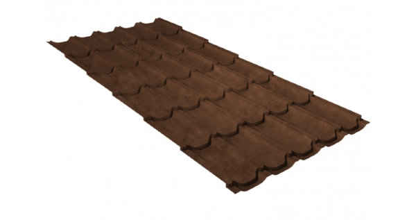 Металлочерепица квинта плюс GL 0,5 Safari Twincolor Brown купить в Туапсе