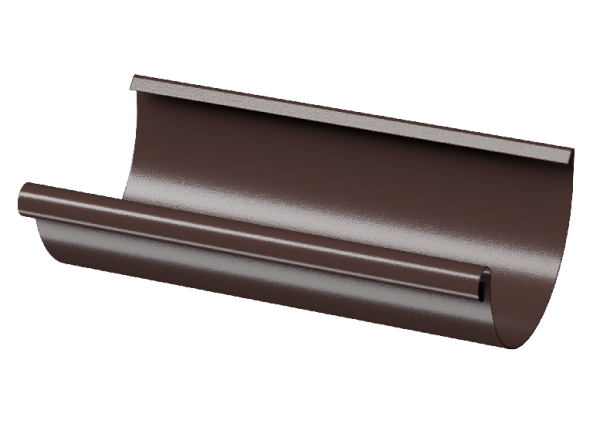 Желоб полукруглый D125 3 м Döcke STAL PREMIUM Шоколад, (RAL 8019) купить в Туапсе