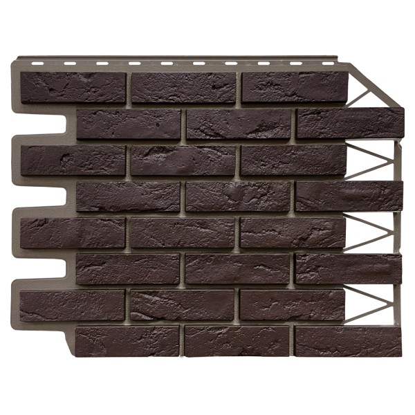 Фасадная панель FineBer, Кирпич Баварский, Темно коричневый купить в Туапсе