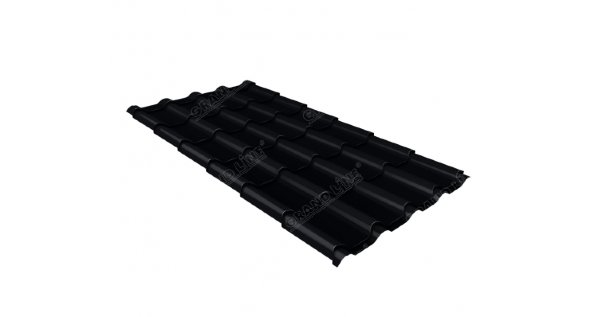 Металлочерепица камея 0,45 Drap RAL 9005 черный купить в Туапсе