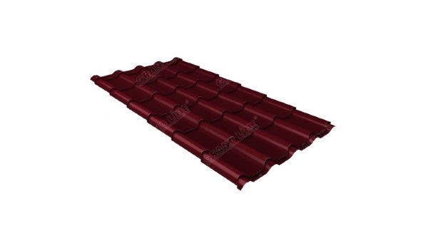 Металлочерепица камея 0,45 Drap RAL 3005 красное вино купить в Туапсе