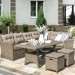 Комплект мебели AFINA плетеной из иск. ротанга AFM-307B Beige купить в Туапсе