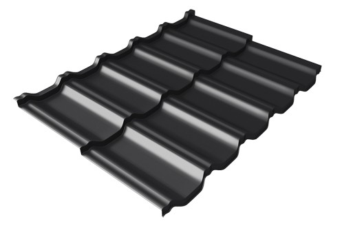 Металлочерепица модульная Квинта Uno Grand Line c 3D резом 0,5 Rooftop Matte RAL 9005 черный купить в Туапсе