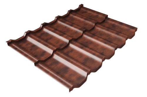 Металлочерепица модульная Квинта Uno Grand Line c 3D резом 0,45 Safari Twincolor Brown купить в Туапсе