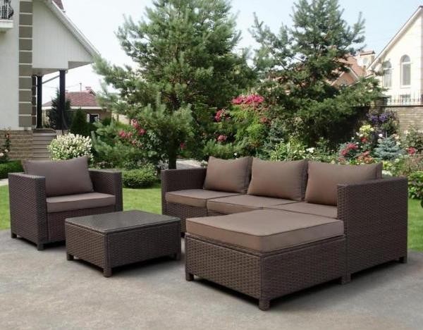 Комплект мебели AFINA плетеной из иск. ротанга YR821A Brown/Beige купить в Туапсе