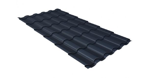 Металлочерепица кредо 0,5 Satin RAL 7024 мокрый асфальт купить в Туапсе