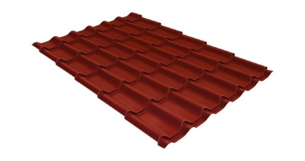 Металлочерепица классик GL 0,5 Velur20 RAL 3009 оксидно-красный купить в Туапсе