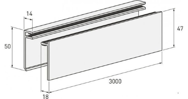 Планка финишная темная купить в Туапсе