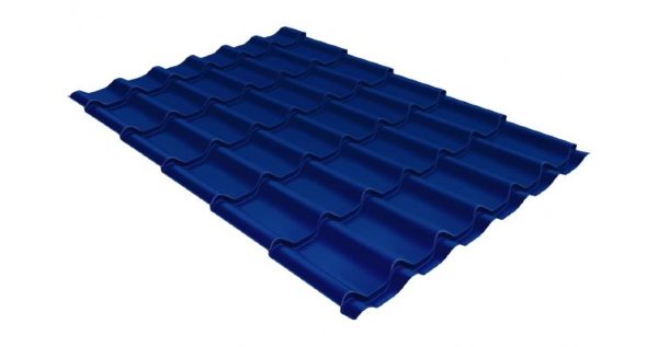 Металлочерепица классик 0,5 Satin RAL 5005 сигнальный синий купить в Туапсе