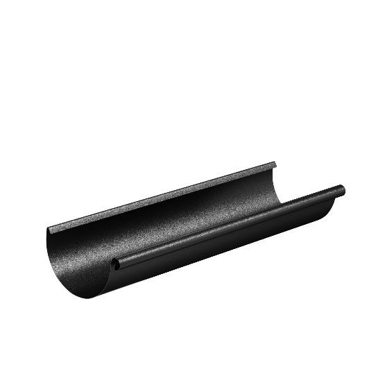 Водосток Aquasistem, система 125x90 - Водосточный желоб 3.00м RAL 9005 Чёрный купить в Туапсе