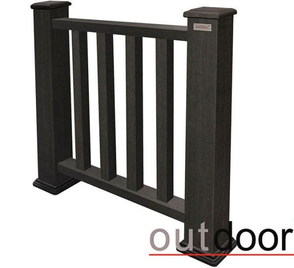 Ограждение из ДПК Outdoor Классик 3D STORM чёрный купить в Туапсе