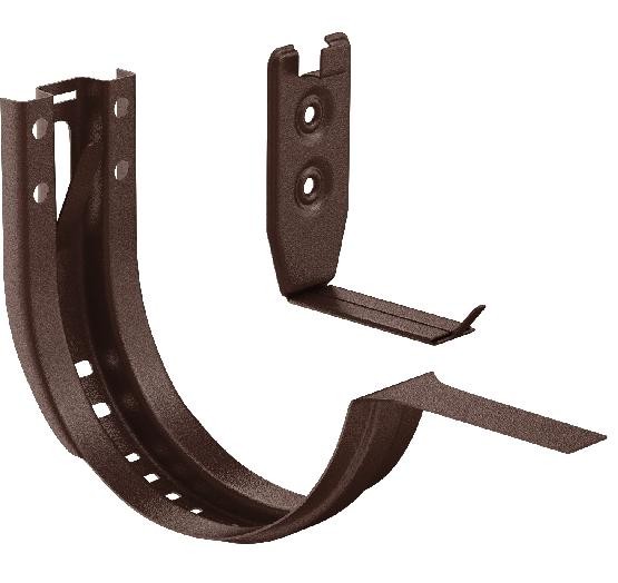 Водосток Aquasistem, Система 125x90 - Крюк крепления желоба короткий регулируемый RAL 8017 Коричневый matt купить в Туапсе