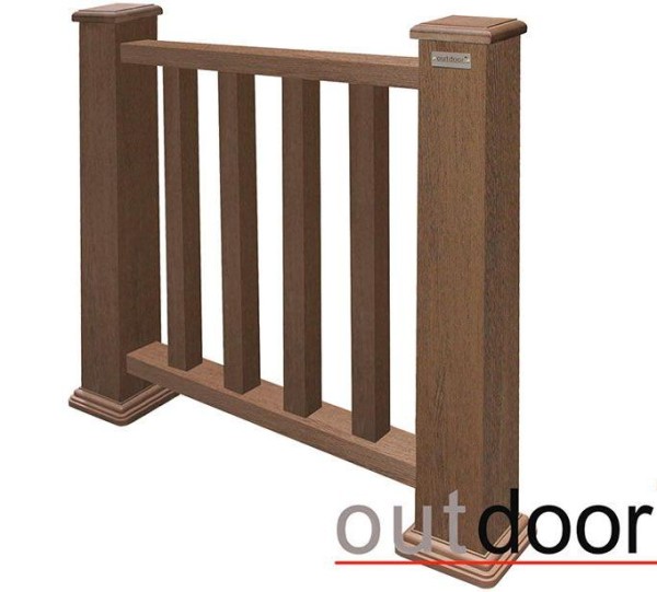 Ограждение из ДПК Outdoor Классик 3D STORM коричневый микс купить в Туапсе