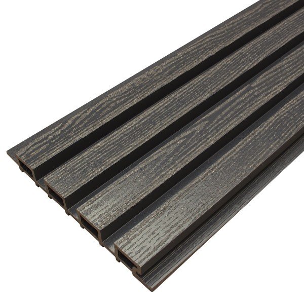 Фасадная доска из ДПК Faynag Wood Рейка Мокрый Асфальт купить в Туапсе