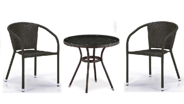 Комплект плетеной мебели AFINA из иск. ротанга Асоль-7 T282ANT/Y137C-W53 Brown 2Pcs купить в Туапсе