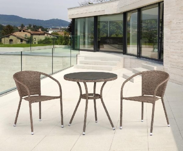 Комплект плетеной мебели AFINA из иск. ротанга T282ANT/Y137C-W56 Light Brown 2Pcs купить в Туапсе