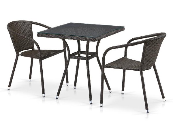 Комплект плетеной мебели AFINA из иск. ротанга T282BNT/Y137C-W53 Brown 2Pcs купить в Туапсе