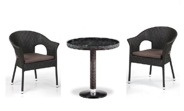 Комплект плетеной мебели AFINA из иск. ротанга T601/Y79A-W53 Brown 2Pcs купить в Туапсе