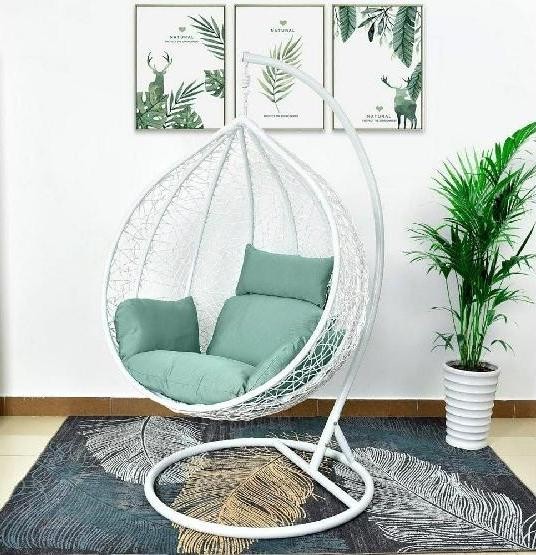 Кресло Подвесное из искусственного ротанга AFM-168A-XL White/Green купить в Туапсе