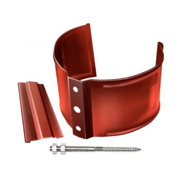 Водосток Grand Line 125x90 – Хомут трубы (на кирпич) RAL 8004 купить в Туапсе