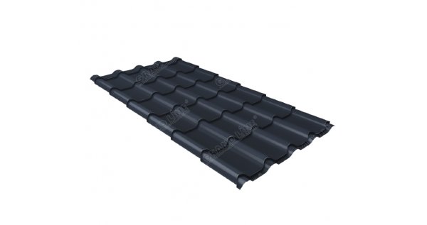 Металлочерепица камея 0,5 Satin RAL 7024 мокрый асфальт купить в Туапсе