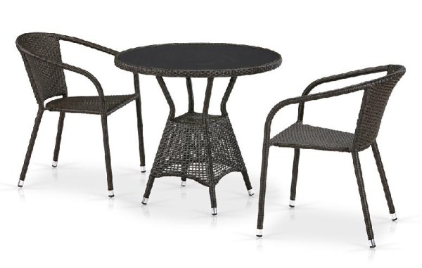 Комплект плетеной мебели AFINA из иск. ротанга T707ANS/Y137C-W53 Brown 2Pcs купить в Туапсе