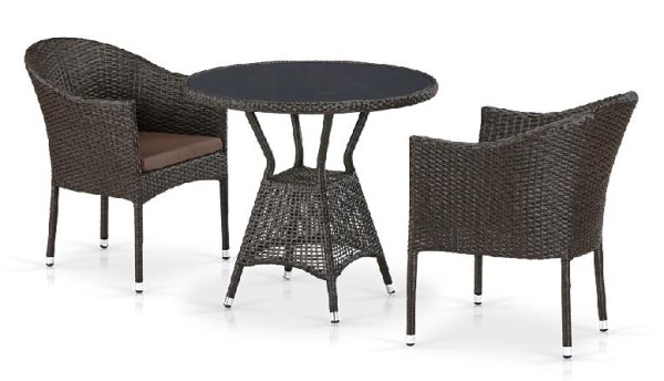 Комплект плетеной мебели AFINA из иск. ротанга T707ANS/Y350-W53 Brown 2Pcs купить в Туапсе
