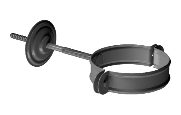 Хомут трубы D90 Döcke STAL PREMIUM Графит, (RAL 7024) купить в Туапсе