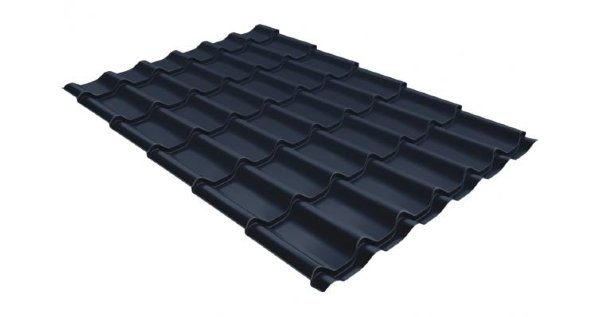 Металлочерепица классик 0,5 Satin RAL 7024 мокрый асфальт купить в Туапсе