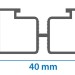 Лага алюминиевая KRONEX 40x15x3000 мм опорная Slim купить в Туапсе
