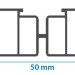 Лага алюминиевая KRONEX 50x25x3000 мм несущая купить в Туапсе