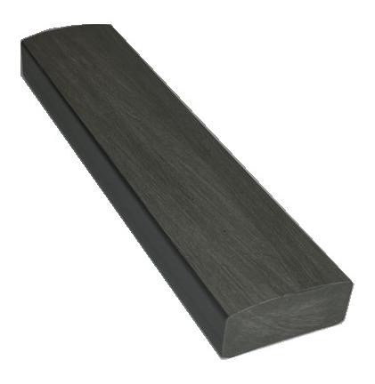 Лавочный брус Ecodecking Некст полнотелый брашированный 70х35 графит купить в Туапсе