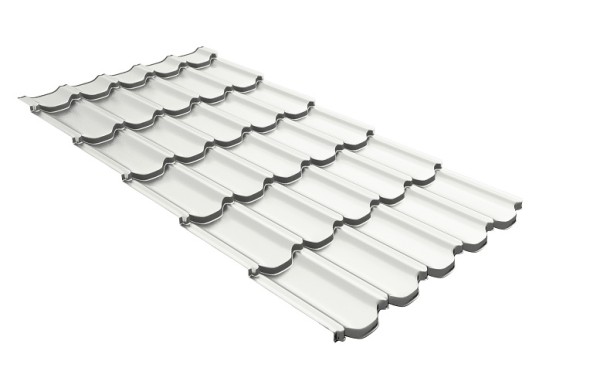 Металлочерепица квинта плюс с 3D резом 0,5 Satin RAL 9003 сигнальный белый купить в Туапсе