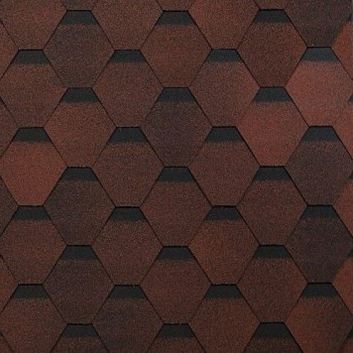 Гибкая черепица Shinglas, коллекция Оптима – Красный купить в Туапсе