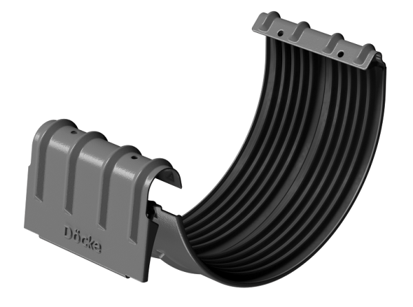 Соединитель желобов D125 Döcke STAL PREMIUM Графит, (RAL 7024) купить в Туапсе