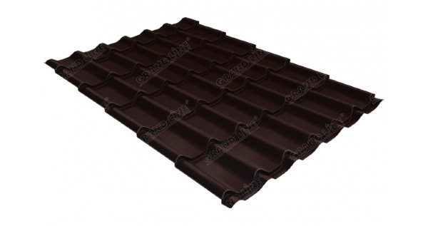 Металлочерепица классик GL 0,5 Quarzit RAL 8017 шоколад Metallic купить в Туапсе
